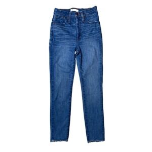 Madewell 11"‎ High Rise Skinny Denim Roz Wash Jeans Women Blue Size 23 $138